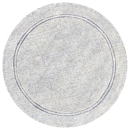 Safavieh 6 x 6 ft. Abstract 100 Percent Wool Pile Round RugIvory & Navy ABT341N-6R